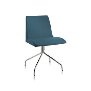 contemporary chair / upholstered / star base / fabric