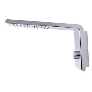 wall-mounted shower head / rectangular / rain / waterfall