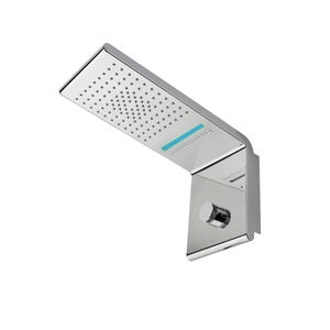 wall-mounted shower head / rectangular / rain / waterfall