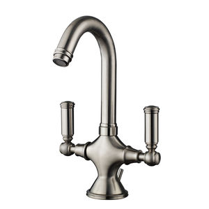 double-handle washbasin mixer tap / free-standing / gold-plated brass / chrome-plated brass