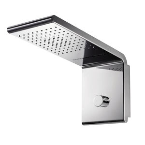 wall-mounted shower head / rectangular / waterfall / rain