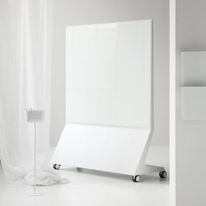 magnetic board / black / self-supporting / glass