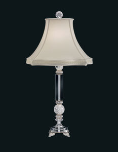 table lamp / traditional / metal / crystal