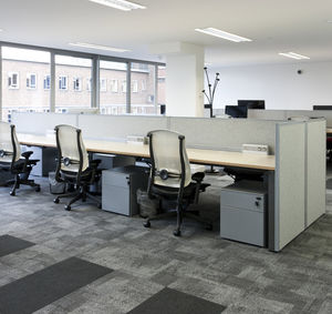workstation desk / MDF / metal / contemporary