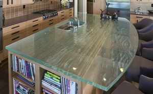 glass countertop / heat-resistant / stain-proof / antibacterial