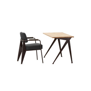 oak desk / solid wood / American walnut / sheet steel