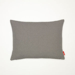 sofa cushion / rectangular / patterned / fabric