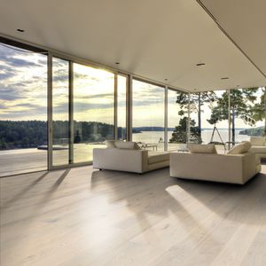 engineered parquet floor / glued / floating / oak