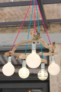 pendant lamp / contemporary / wooden