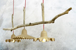 pendant lamp / contemporary / wooden
