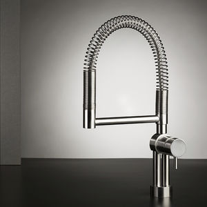 stainless steel mixer tap / kitchen / swivel spout