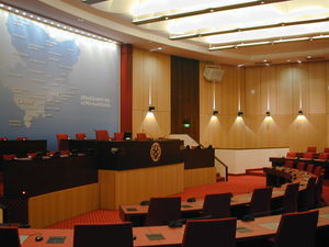 interior acoustic panel / wooden / auditorium / commercial