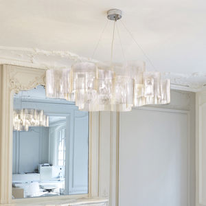 pendant lamp / contemporary / polished stainless steel / LED