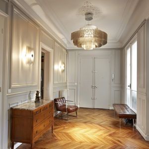 pendant lamp / contemporary / polished stainless steel / LED