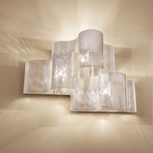 contemporary wall light / polished stainless steel / halogen / dimmable