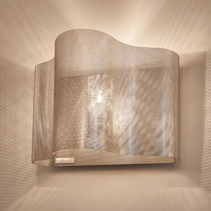 contemporary wall light / polished stainless steel / halogen / dimmable