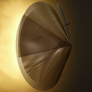 contemporary wall light / stainless steel / LED / halogen