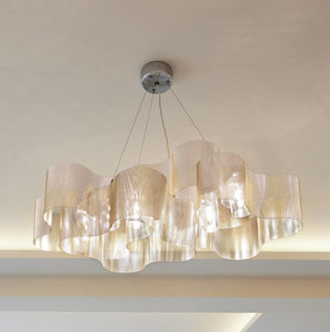 pendant lamp / contemporary / polished stainless steel / LED