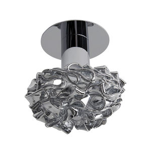 contemporary ceiling light / glass / metal / LED