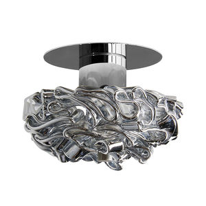 contemporary ceiling light / glass / metal / LED