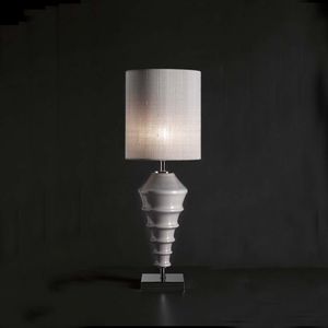 table lamp / contemporary / ceramic / silk