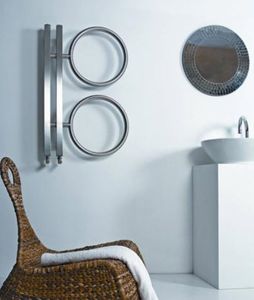 hot water towel radiator / electric / steel / contemporary