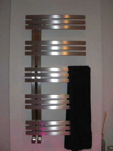 hot water towel radiator / electric / steel / contemporary