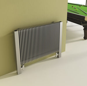 hot water radiator / stainless steel / contemporary / horizontal