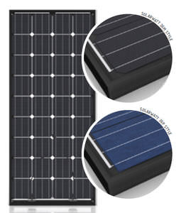 polycrystalline PV panel / glass-glass / for roofs / black