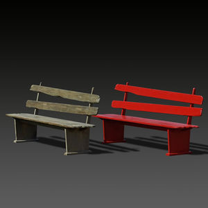public bench / traditional / wooden / with backrest