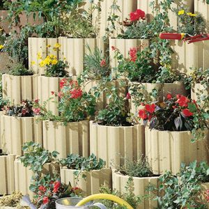 hollow concrete block / for garden enclosures