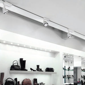 LED track light / round / aluminum / commercial