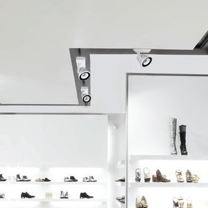 LED track light / round / aluminum / commercial