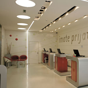 recessed ceiling light fixture / LED / round / aluminum