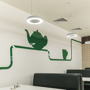 hanging light fixture / LED / fluorescent / round