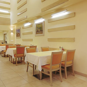 contemporary wall light / extruded aluminum / opalescent glass / LED