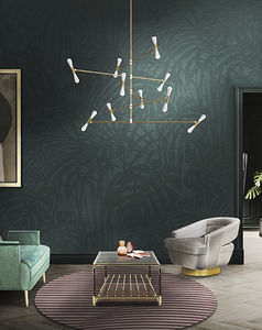 contemporary chandelier / aluminum / brass / commercial