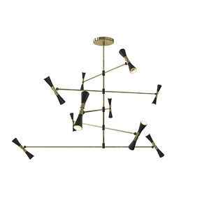 original design chandelier / aluminum / brass / commercial