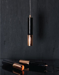 pendant lamp / Scandinavian design / aluminum / brass