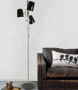 floor-standing lamp / contemporary / aluminum / brass