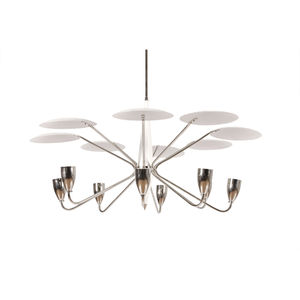 original design chandelier / aluminum / brass / steel