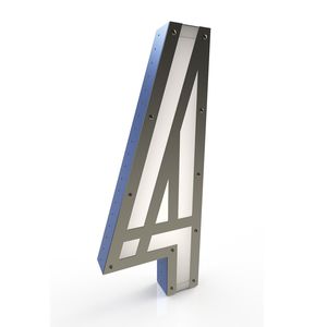 floor-standing lamp / original design / aluminum / stainless steel