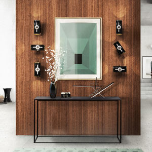 contemporary wall light / brass / steel / LED