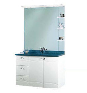 free-standing washbasin cabinet / MDF / traditional
