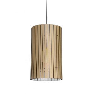 pendant lamp / contemporary / steel / wooden