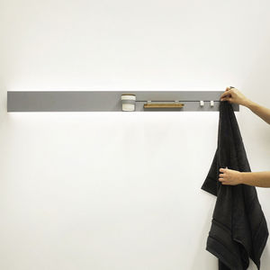 contemporary wall light / extruded aluminum / LED / rectangular