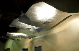 pendant lamp / original design / steel / halogen