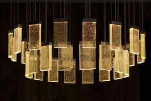 contemporary chandelier / glass / aluminum / LED