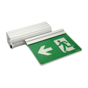 ceiling emergency light / wall-mounted / rectangular / LED
