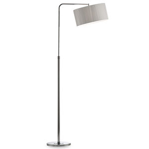 floor-standing lamp / contemporary / brass / chromed metal